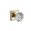 Baldwin Crystal Passage Door Knob w/ Traditional Square Rose in Yellow | 5.9 H x 3.6 W x 11.1 D in | Wayfair 9BR3522-197