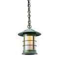 Arroyo Craftsman Newport 1-Light Outdoor Hanging Lantern Glass/Metal in Gray/White | 12 H x 9.25 W x 9.25 D in | Wayfair NH-9OF-S