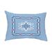 World Menagerie Privett Border Outdoor Rectangular Pillow Cover & Insert Polyester/Polyfill blend in Blue | 14 H x 20 W x 6 D in | Wayfair