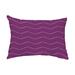 Breakwater Bay Greggs Stripe Outdoor Rectangular Pillow Cover & Insert Polyester/Polyfill blend in Indigo | 14 H x 20 W x 6 D in | Wayfair