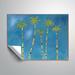 Bay Isle Home™ Five Palms Removable Wall Decal Vinyl in Blue/Green | 14 H x 18 W in | Wayfair 174D3F4DA5F04100BA244682895FCE9A