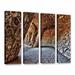 Millwood Pines 'Longbeards Crossing' 4 Piece Rectangle Photographic Print on Wrapped Canvas Set Metal in Brown/Gray | 24 H x 32 W x 2 D in | Wayfair