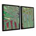 Bay Isle Home™ 'Leaf Shades II' 2 Piece Framed Graphic Art on Wrapped Canvas Set Canvas in White | 24 H x 36 W x 2 D in | Wayfair BLMT3823 41789916