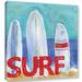 Breakwater Bay 'Nautical Surfboards Surf' Painting Print on Wrapped Canvas in Blue/Red/White | 10 H x 10 W x 2 D in | Wayfair BRWT6861 33617125