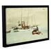 Breakwater Bay Schooners at Anchor Key West 1903 Framed Painting Print Canvas, Glass in Blue | 8 H x 12 W x 2 D in | Wayfair BRWT8270 36925068