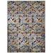 Blue/Gray 63 x 0.5 in Area Rug - Laleh Colorful Geometric Mosaic Area Rug by Modway Polypropylene | 63 W x 0.5 D in | Wayfair R-1088A-46