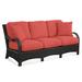Braxton Culler Brighton Pointe Patio Sofa w/ Cushions Olefin Included/Sunbrella® Included in Black/Gray | 34 H x 76 W x 32 D in | Wayfair