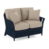 Braxton Culler Boca 55" Flared Arm Loveseat w/ Reversible Cushions Polyester/Other Performance Fabrics in Blue/Black | 36 H x 55 W x 35 D in | Wayfair