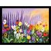 Buy Art For Less 'Garden Panoramic Poster' by Elizabeth Stack Framed Painting Print Paper in Green/Indigo/Yellow | 12 H x 16 W x 1 D in | Wayfair