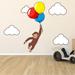 Design W/ Vinyl Monkey Playing Balloon Cute Cartoon Character Wall Decal Vinyl in Brown/Orange/Red | 18 H x 10 W in | Wayfair 1 Timmy 908a