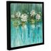 Bungalow Rose 'Water Lily Pond' by Danhui Nai Framed Painting Print Canvas in Blue/Green/White | 10 H x 10 W x 2 D in | Wayfair CHLH9362 34767428