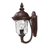 Lark Manor™ Antkeo Clear Waterglass Glass Outdoor Wall Lantern Glass/Metal in Black | 15.75 H x 8 W x 10.375 D in | Wayfair DBHM5878 42521258