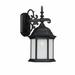 Darby Home Co Hearne 1-Light Outdoor Wall Lantern Glass/Metal in Black | 16 H x 9.25 W x 9.25 D in | Wayfair DBYH2076 34596284