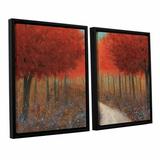 Darby Home Co Forest Pathway 2 Piece Framed Painting Print on Canvas Set Canvas in White | 24 H x 36 W x 2 D in | Wayfair DRBC7591 33263217