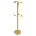 Allied Brass Free Standing 2 Roll Toilet Tissue Stand Metal in Yellow | 26 H x 11.5 W x 7.3 D in | Wayfair TS-26-PB