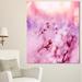 Design Art 'Close-Up View of Blossoming Cherry' Graphic Art on Wrapped Canvas in Indigo | 20 H x 12 W x 1 D in | Wayfair PT12454-12-20