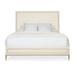 Caracole Classic Dream On & On Platform Bed Wood & /Upholstered/Metal & /Metal in Brown/White | 64 H x 80.75 W x 86 D in | Wayfair CLA-019-123