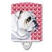 Caroline's Treasures Keeshond Hearts Love & Valentines Day Portrait Ceramic Night Light Ceramic in Pink | 4 H x 6 W x 3 D in | Wayfair LH9139CNL