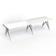 Scale 1:1 EYHOV Rail Duo 2 Person Side by Side Desk Wood/Metal in White | 31 H x 120 W x 36 D in | Wayfair SC-EYDW-2S20-GWGW