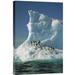 East Urban Home 'Adelie Penguin Group Riding Sculpted Iceberg, Terre Adelie Land, East Antarctica' Photographic Print, in Blue | Wayfair