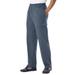 Men's Big & Tall Lightweight Jersey Cargo Sweatpants by KingSize in Heather Slate Blue (Size L)