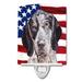 Caroline's Treasures USA American Flag w/ Fox Terrier Ceramic Night Light Ceramic in Red | 6 H x 4 W x 3 D in | Wayfair SC9625CNL