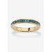 Women's Yellow Gold Plated Simulated Birthstone Eternity Ring by PalmBeach Jewelry in December (Size 7)