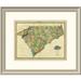 East Urban Home 'Map of North & South Carolina, 1823' Framed Print Paper in Green/Pink, Size 20.0 H x 24.0 W x 1.5 D in | Wayfair EASN4165 39507605