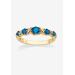 Women's Yellow Gold-Plated Simulated Birthstone Ring by PalmBeach Jewelry in September (Size 9)