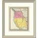 East Urban Home 'Oregon & Upper California, 1847' Framed Print Paper in Pink/Yellow | 24 H x 21 W x 1.5 D in | Wayfair EASN3752 39506186