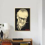 East Urban Home 'The Man: Stan Lee' Graphic Art Print on Canvas in Black/Brown/White | 12 H x 8 W x 0.75 D in | Wayfair EAUU1213 37486188
