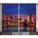 East Urban Home Semi-Sheer Rod Pocket Curtain Panels Polyester in Brown | 84 H in | Wayfair EABN8304 39455396