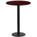 Flash Furniture Carrus 24" Round Laminate Table Top w/ 18" Round Bar Height Table Base in Black/Brown/Red | 43.125 H x 43.125 W x 24 D in | Wayfair