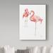 Bay Isle Home™ Gracefully Pink X by Lisa Audit - Wrapped Canvas Print Canvas in Pink/White | 19 H x 14 W x 2 D in | Wayfair