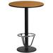 Ebern Designs Basinger 24" Round Laminate Table Top w/ 18" Round Bar Height Table Base in Brown | 43.125 H x 24 W x 24 D in | Wayfair