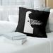 East Urban Home Sweet Pillow Polyester/Polyfill/Leather/Suede in Black | 26 H x 26 W x 4 D in | Wayfair 6F20C8A61F4549CA9C6CC2BBF755C82B