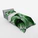 East Urban Home Palm Leaf Realistic Vivid Leaves Of Palm Tree Growth Ecology Lush Botany Themed Print Duvet Cover Set Microfiber in Green | Wayfair