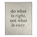 East Urban Home Handwritten Do What is Right Quote Fleece Blanket Microfiber/Fleece/Microfiber/Fleece in Gray/White | 60 W in | Wayfair