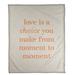 East Urban Home Love Is A Choice Quote Fleece Blanket Microfiber/Fleece/Microfiber/Fleece in Gray/White | 60 W in | Wayfair