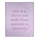 East Urban Home Love Is A Choice Quote Fleece Blanket Microfiber/Fleece/Microfiber/Fleece in Indigo | 60 W in | Wayfair