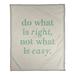 East Urban Home Handwritten Do What is Right Quote Fleece Blanket Microfiber/Fleece/Microfiber/Fleece in Gray | 60 W in | Wayfair