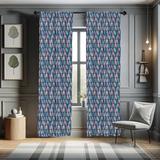 East Urban Home Ambesonne Mid Century Curtains, Modern Style Retro Pattern w/ Droplet Shapes Mosaic In Various Color Tones | 84 H in | Wayfair