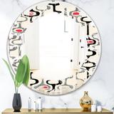 East Urban Home Leaves Abstract Design IX Modern & Contemporary Frameless Wall Mirror, Crystal | 24 H x 24 W x 0.24 D in | Wayfair