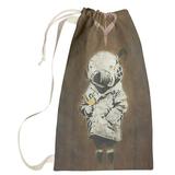 East Urban Home Banksy Graffiti Space Girl w/ Bird Laundry Bag Fabric | 29 H in | Wayfair 34A2DADD6CB1425CAAEDB235BD36156E