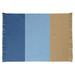 Blue/Yellow 65 x 0.25 in Area Rug - East Urban Home Kansas Flatweave Royal Blue/Powder Blue/Gold Rug Chenille | 65 W x 0.25 D in | Wayfair