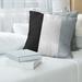 ArtVerse Chicago Baseball Square Pillow Cover 14.0 H x 14.0 W x 1.0 D in Linen/Textured in Black/White/Silver | 14" x 14" | Wayfair MBS060-SLPG4LC