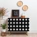 East Urban Home Natalie Baca Mod Polka Dot 2 Door Credenza Cabinet Wood/Metal in Brown | 30 H x 31 W x 17.5 D in | Wayfair