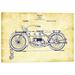 Epic Graffiti Vintage Motorcycle Patent Blueprint Graphic Art on Wrapped Canvas in Brown | 12 H x 18 W x 0.75 D in | Wayfair EPIC-CA1218228