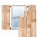 Ekena Millwork Series # 3 Exterior Cedar Board-N-Batten Shutters Pair Wood in Brown | 76 H x 12 W x 1.5 D in | Wayfair RWB12X076UNW