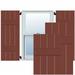 Ekena Millwork Exterior Four Board (2 Batten) Real Wood Pine Board-n-Batten Shutters (Per Pair) Metal in Red | 32 H x 15 W x 1.38 D in | Wayfair